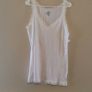 Two Old Navy Lace Strap Tank Tops